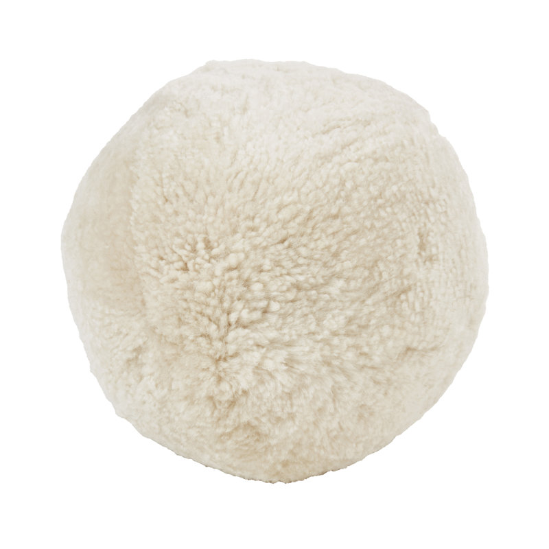 Wool Throw Pillow, Beige