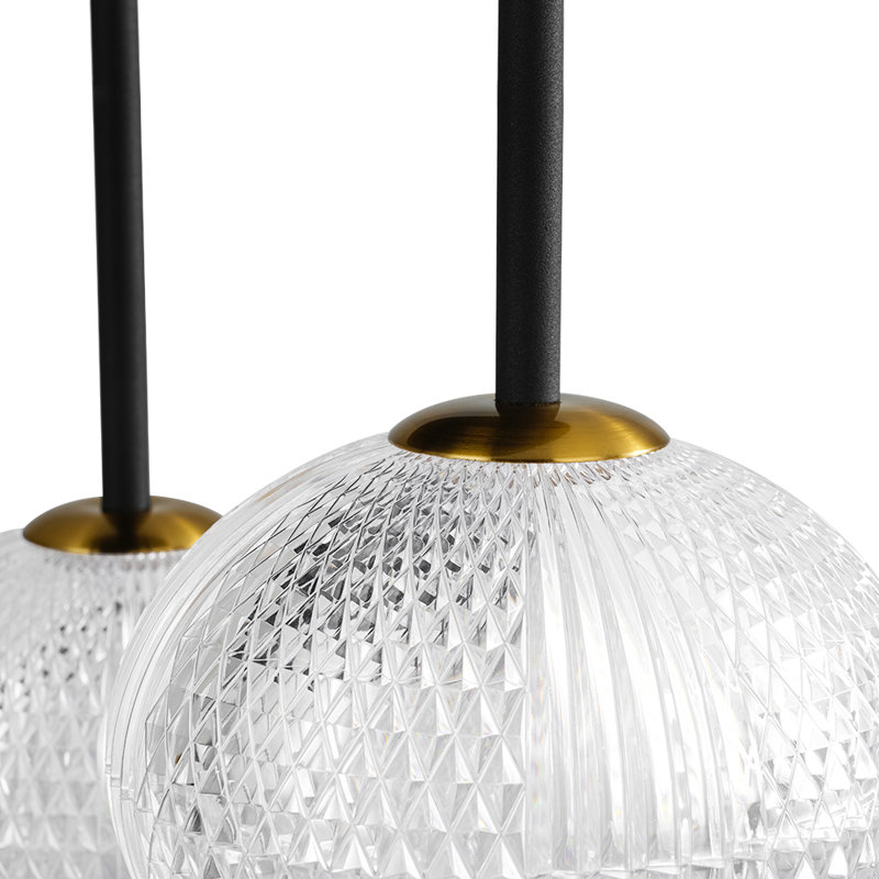 3-Light Oval Acrylic Dimmable LED Semi-Flush Mount