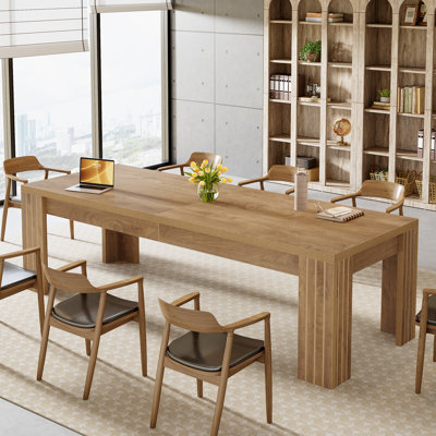 78.7 Inches Extra Long Executive Computer Desk 2 People, Large Two Person Conference Table Thickened Tabletop / Dual Workstation for Home Office