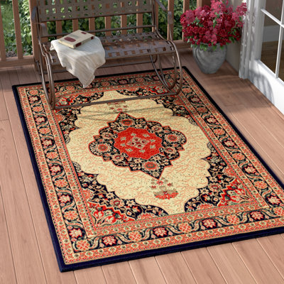 Tapis intérieur/extérieur rouge/beige Kulas