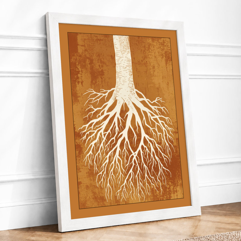 Rooted Foundation Botanical - Framed Print, A1 - 84.1 x 59.4 cm, White