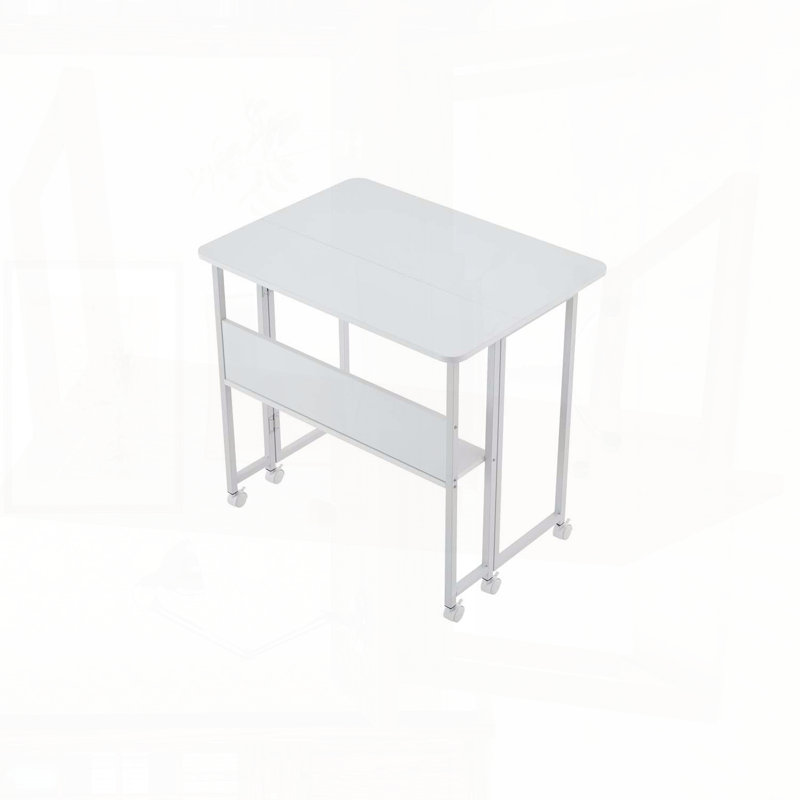 Bureau portable pliable pour petits espaces - Table d'ordinateur pliable de 31,5 po, Blanc