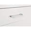 Table de chevet moderne blanc crème avec 2 tiroirs et une touche contemporaine attrayante dans les fentes de rangement