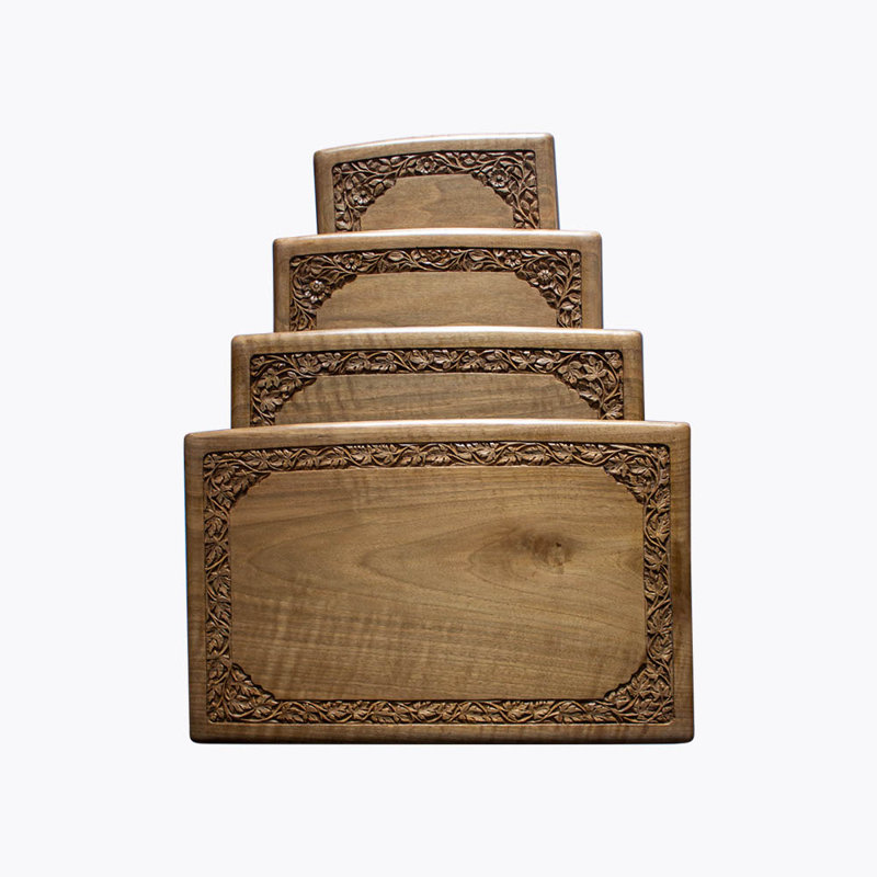 Kerrick Solid Wood Nest Of Tables Built-In Outlets