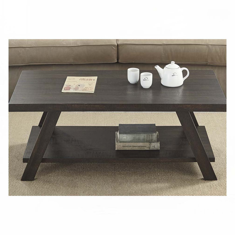 Table basse avec plateau ouvert Athens, Espresso, Espresso