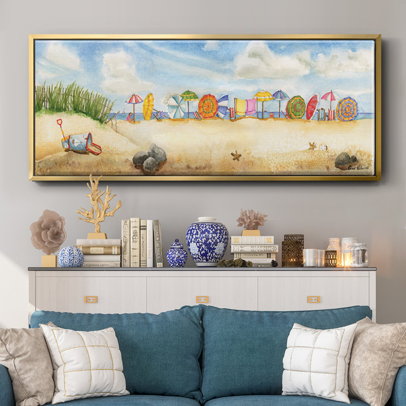 Building Sand Castles- Framed Canvas