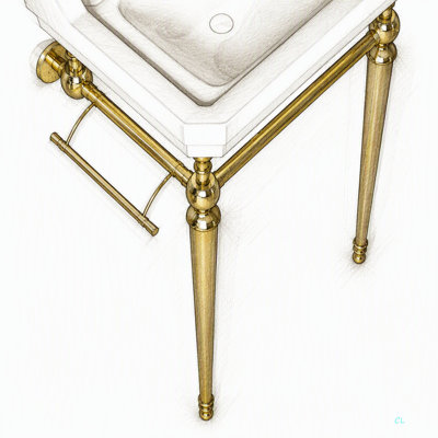 23" Freestanding Bathroom Vanity Leg Only, NO basin