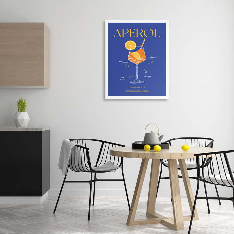 Art mural sur toile Aperol, H 40 po x l 30 po