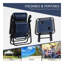 Ensemble de chaise Zero Gravity avec table d'appoint, chaise inclinable pliante avec porte-gobelets et coussins, chaise longue réglable pour piscine, jardin, pelouse, plage, bleu