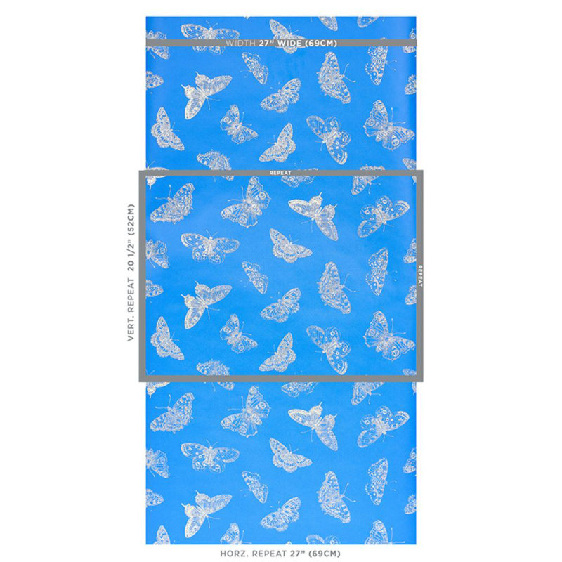 Burnell Butterfly Wallpaper, Blue
