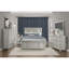 Mobilier de chambre à coucher classique à panneau en bois de style ferme gris clair 1pc-1042221978