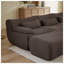 Canapé d'angle convertible 6 places en velours côtelé marron avec pouf, en forme de U, pour salon.-1953814945-1953814959