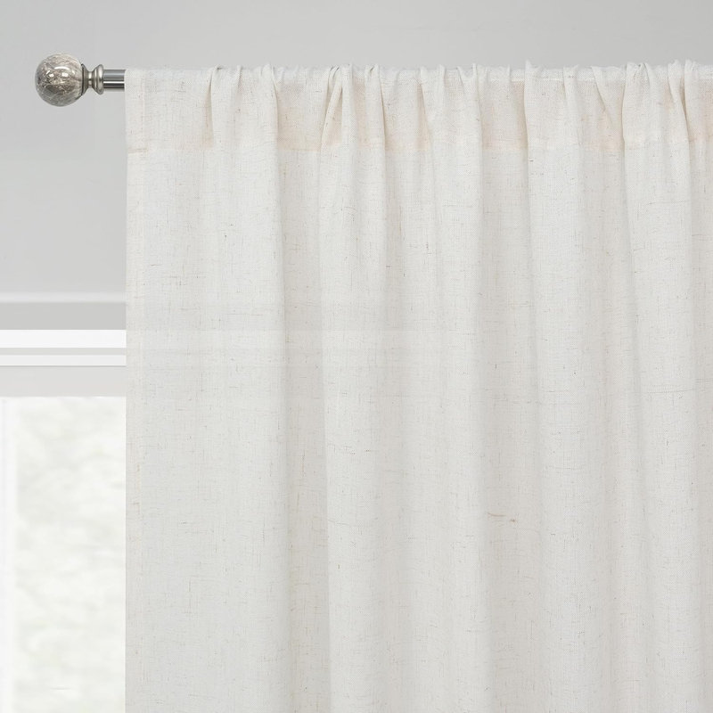 Laquida Linen Blend Sheer Curtain Pair
