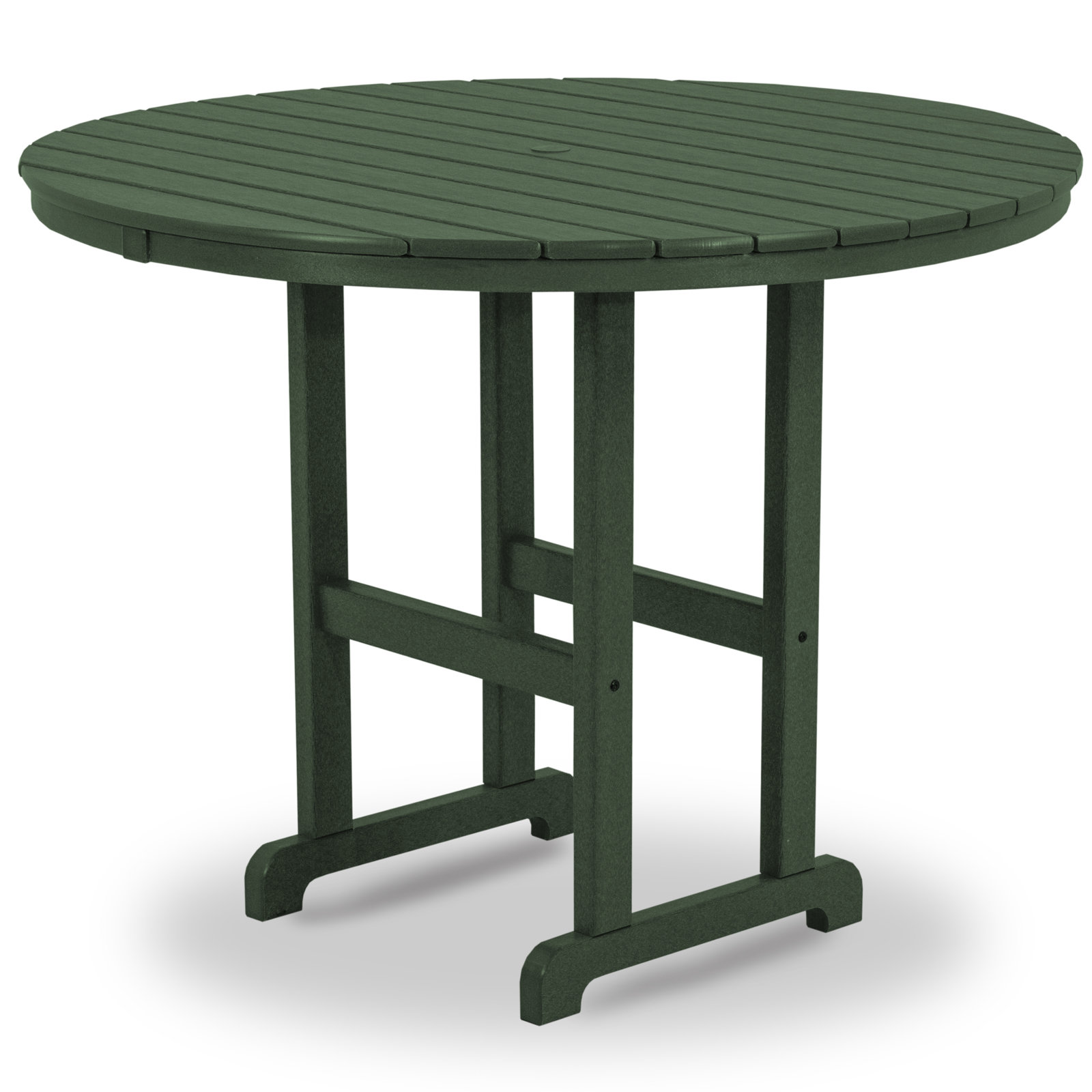 POLYWOOD® Tables Patio Bar Table, Green, 48"