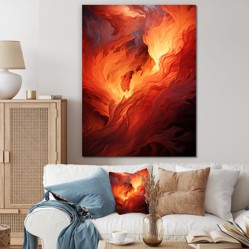 «Pentecost Flames Of Christianity - Christianity Wall Art Living Room», Toile tendue, H 44 po x l 34 po x P 1,5 po