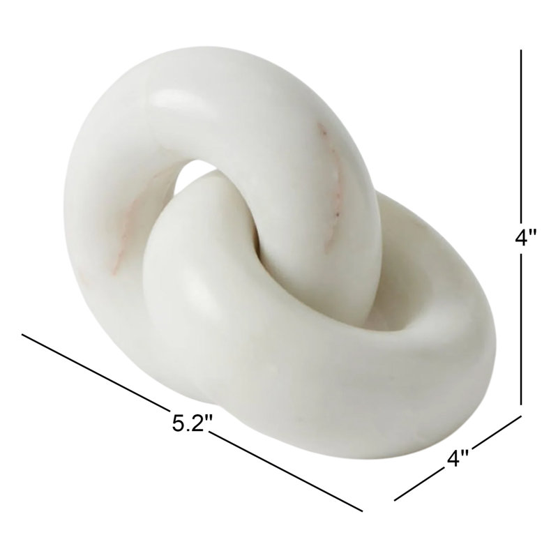 White Marble Round Knot