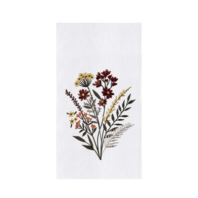 Serviette d'automne automnale brodée Harvest Bouquet