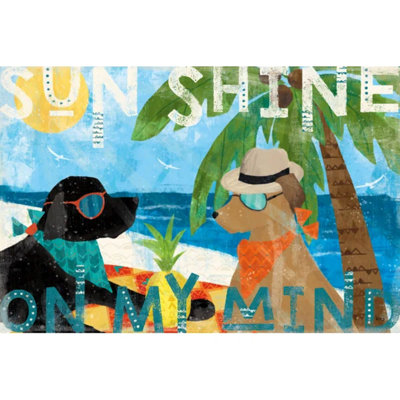 «Good Vibes I» par Véronique Charron, reproduction sur toile tendue