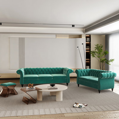Emara 2 Piece Velvet Standard Living Room Set