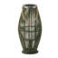 Lanterne Prish, insert en verre, cadre en bambou vert 23 po, corde de chanvre
