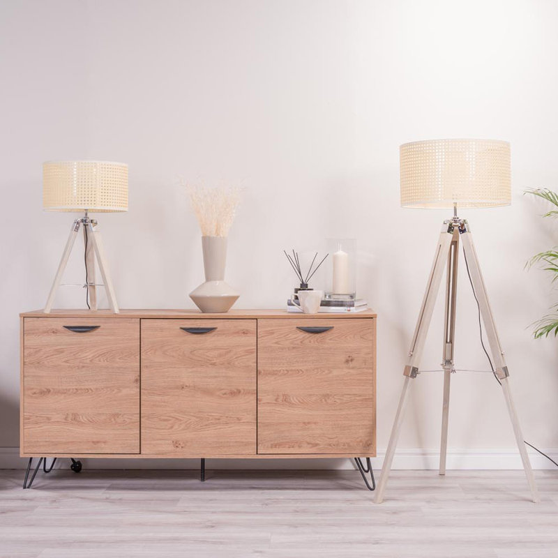 Bowers 144cm Brown Tripod Floor Lamp