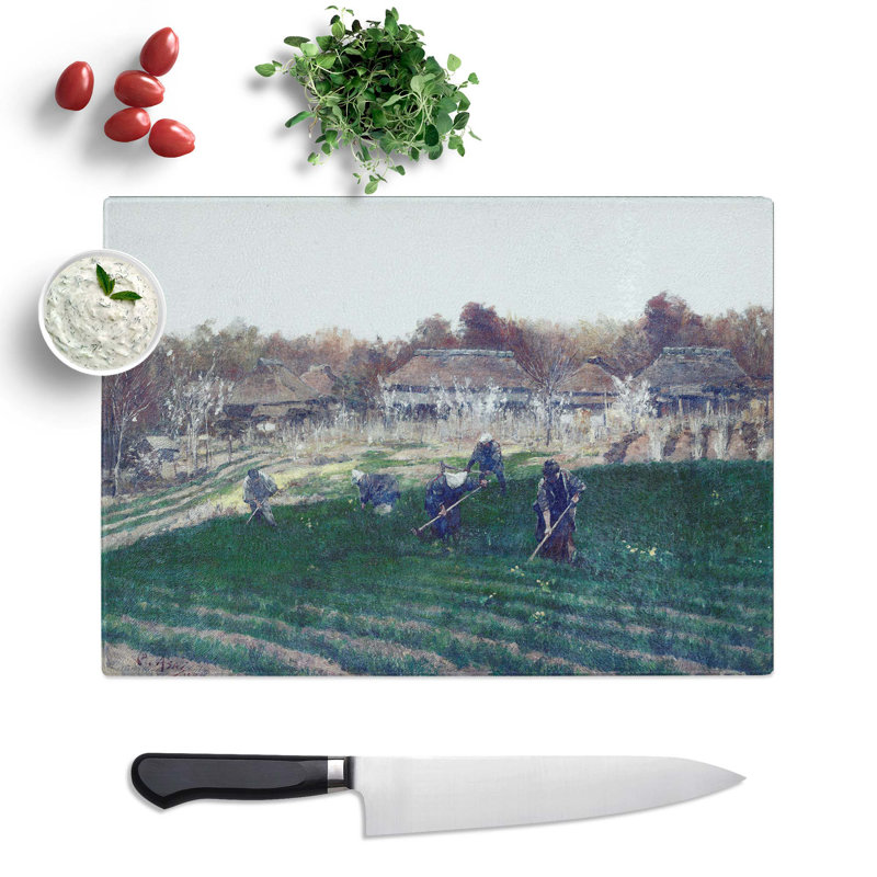 Tempered Glass Vegetable Field by Asai Chu Chopping Board, 39 cm x 28.5 cm