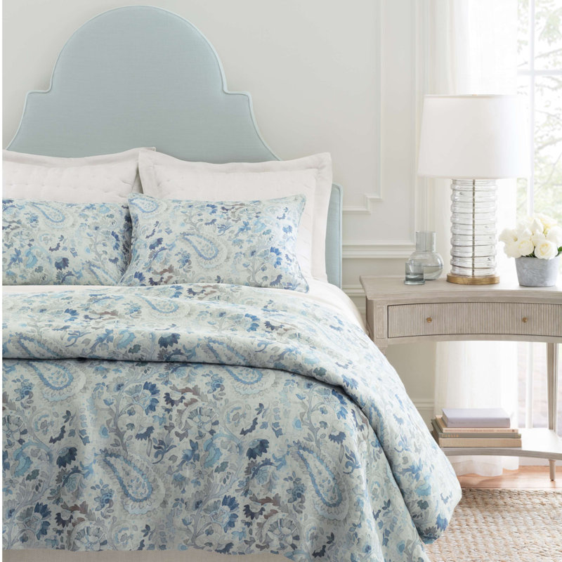 Ines Linen Sham, Blue, Standard