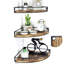 Tablettes d'angle flottantes pour mur, ensemble de 3