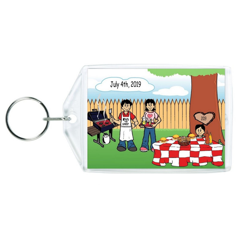 Porte-clés personnalisé en acrylique 1 garçon, Oui