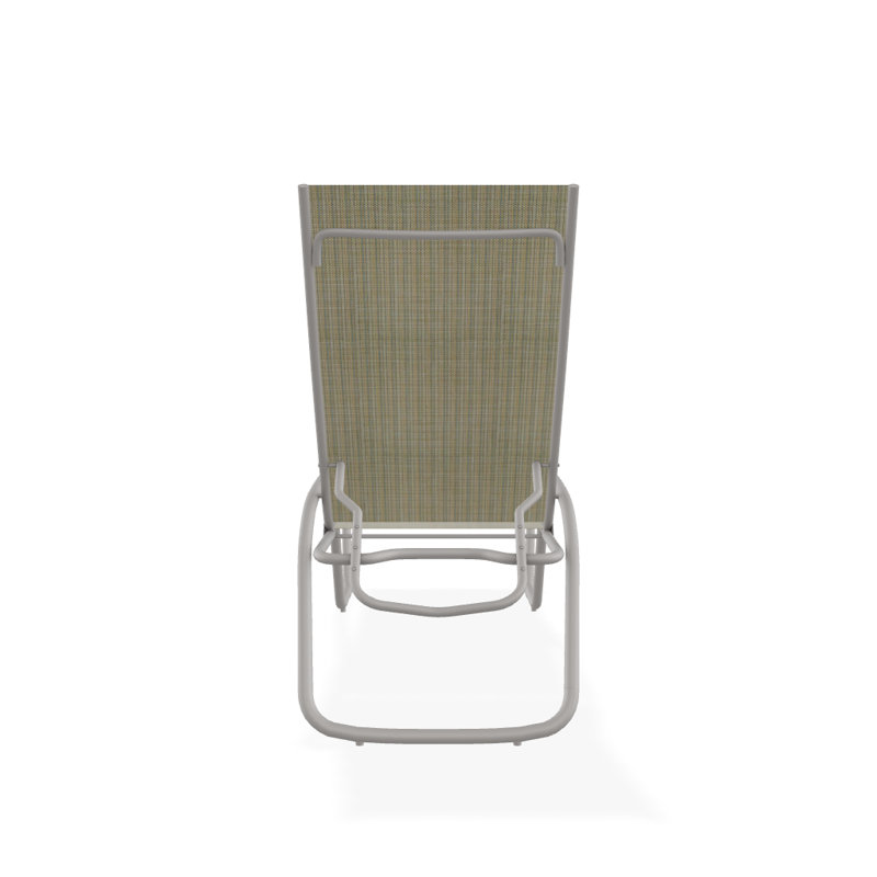 Outdoor Rust-Resistant Metal Chaise Lounge, Textured Warm Gray, Skip