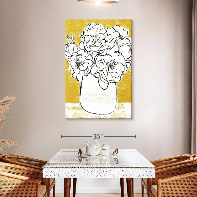 Harnek Golden Peony II, 48" H x 32" W
