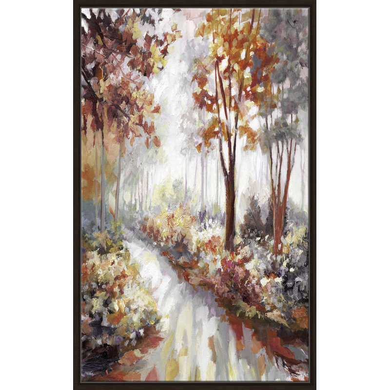 "Woodland Glen" par Nan - peinture sur toile à cadre flottant, H 43,5 po x l 27,5 po