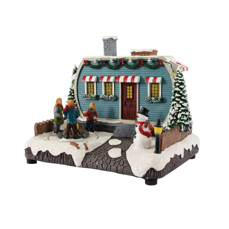 Village de Noël animé - Campeur lumineux