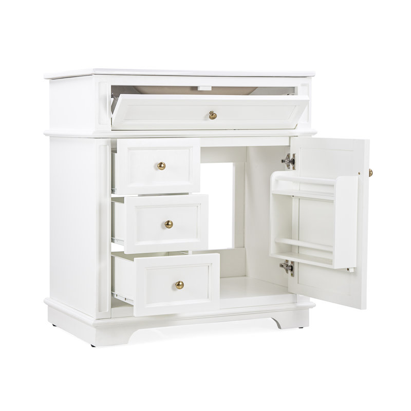 Meuble-lavabo 30 po avec lavabo, Blanc