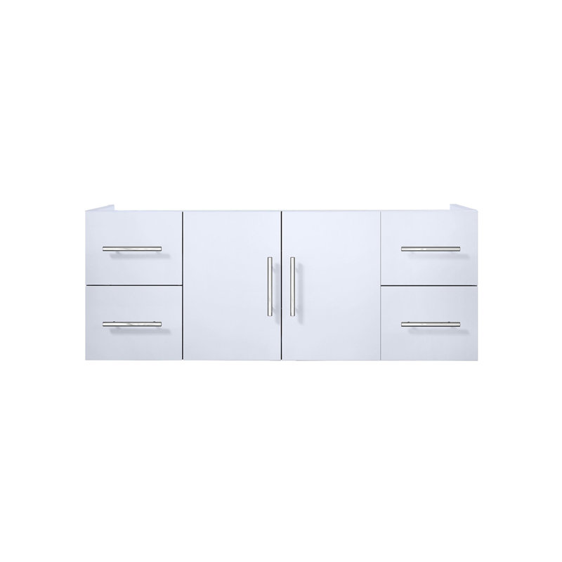 Meuble-lavabo pour salle de bain, Blanc lustré