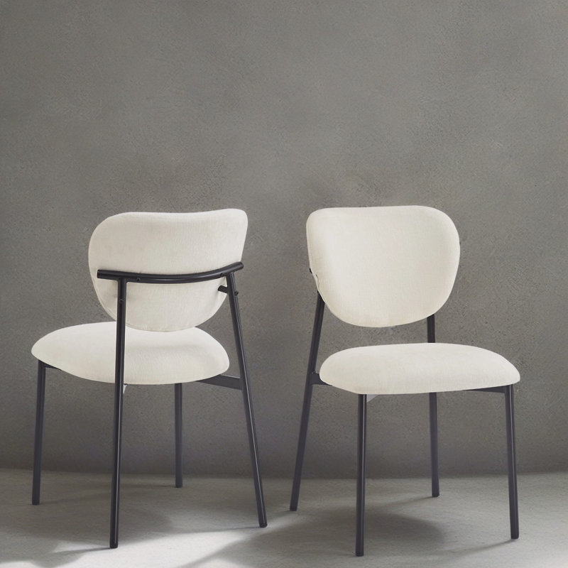 Chaises de salle à manger en tissu Curtis, 2