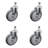 Rubber ½ Inch Threaded Stem Caster Set 2 Brakes SCC