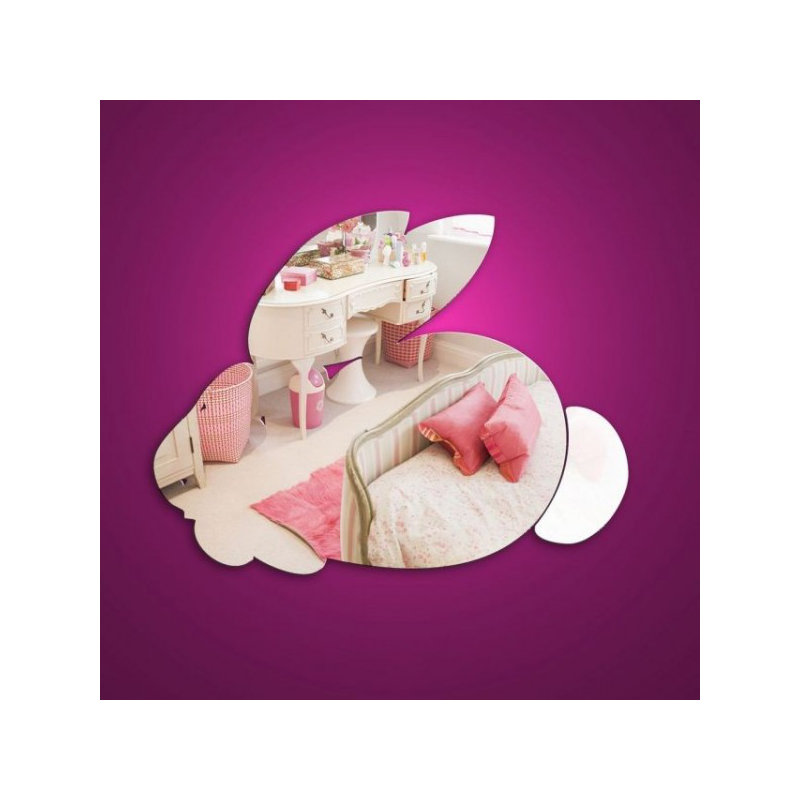 Flat Wall Mirror, 36 cm H x 45 cm W x 0.3 cm D