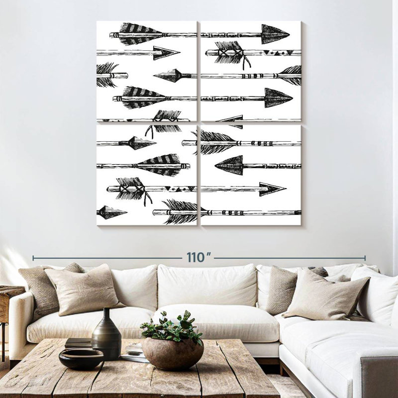 Sireci Tribal Arrows Pattern, 74" H x 74" W