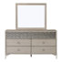 Commode 6 tiroirs avec miroir Preste