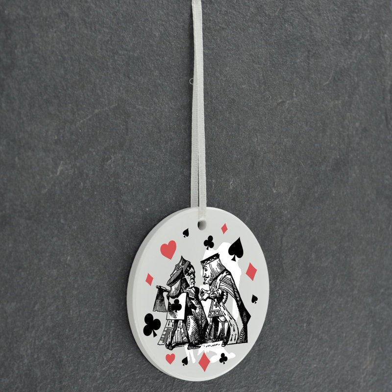 Executioner Alice In Wonderland Circle Shaped Ceramic Ornament Bauble