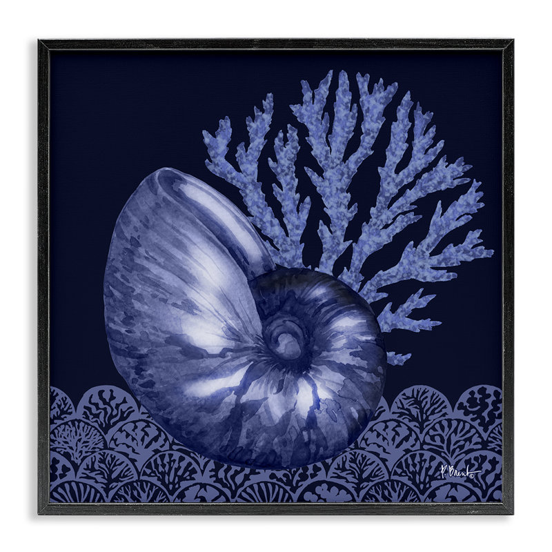  «Nautilus Shadow», estampe numérique par Paul Brent, H 12 po x l 12 po, Giclée encadrée noir minuit
