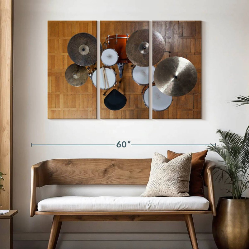 Full Drum Set, 32" H x 50" W