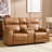 72.04" W Top Genuine Leather Power Reclining Loveseat With Adjustable Headrest, Built-In Cup Holders, Console, USB & Wireless Charging-365806701