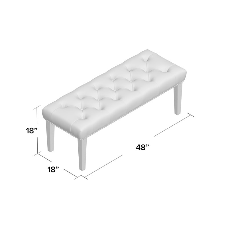Stockbridge Velvet Upholstered Bench, Gray