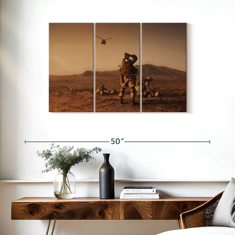 Lelar Medevac Army, 24" H x 38" W