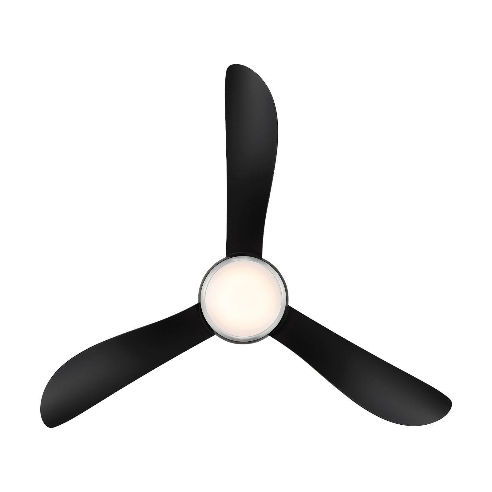 Corona 44" Smart Ceiling Fan with LED Light Kit, Brushed Nickel/Matte Black, 44"