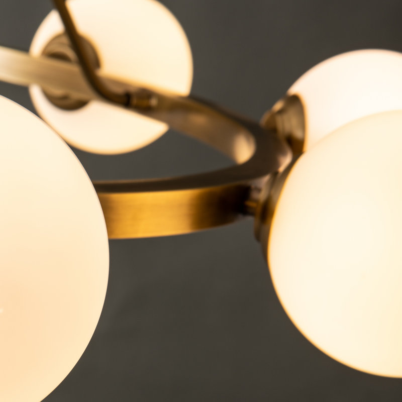 Lustre à roulettes Stetler, H 20,4 po x l 36,6 po x P 36,6 po, 9 lumières