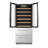 32'' Wine and Beverage Fridge with Double French Doors and Two Bottom Drawers, 168 Bottles and 300 Cans Storage