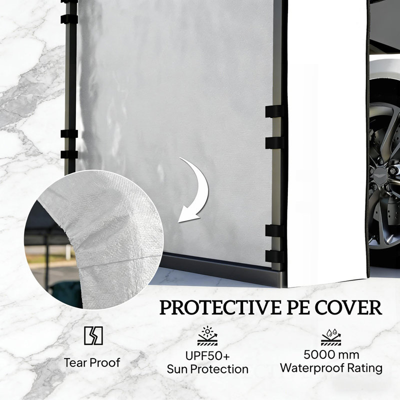 Couvercle mural de remplacement durable et imperméable, panneau de remplacement pour abri d'auto (seulement pour abri d'auto)